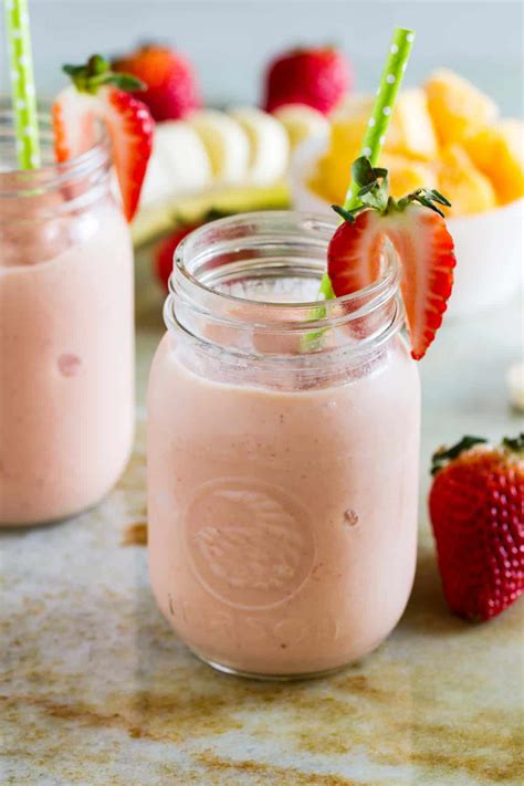 <strong>Tropical Smoothie</strong> is a delicious way to get in some vitamin C, protein, and potassium for breakfast or as an afternoon snack! It's loaded with orange juice, lime juice, lemon juice, banana, pineapple, and. . Tropicak smoothie